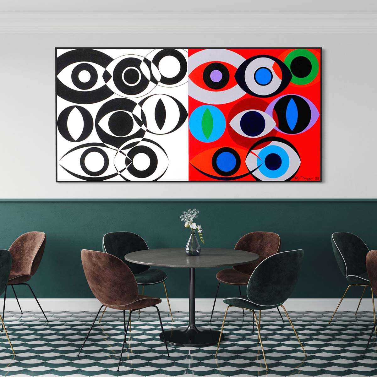 Olhos em luz e sombra