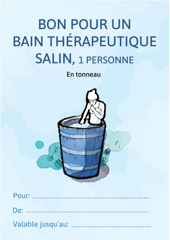 Bon pour un bain salin pour 1 personne